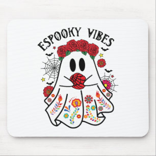 Mousepad Espooky Vibes Halloween Fantasma Mexicano Concha S
