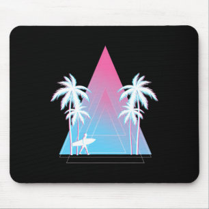 Mousepad Esporte Aquático de Surf no Oceano Palmeiras Surfi