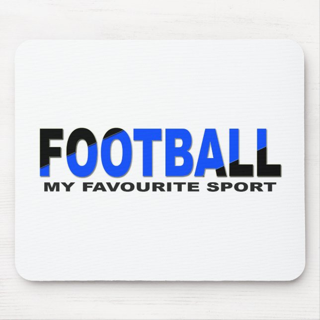 Mousepad ESPORTE DE FUTEBOL Mínimo Engraçado Negro (Frente)
