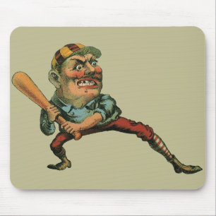 Mousepad Esportes Antigos, Batedor de Beisebol Irritado