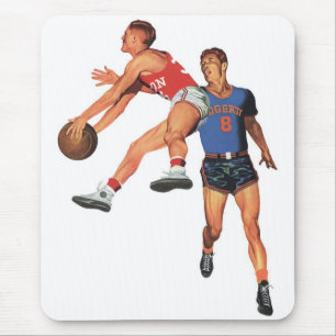 Mousepad Esportes Antigos, Jogadores de Basquete em um Jogo