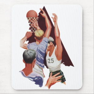 Mousepad Esportes Antigos, Jogadores de Basquete em um Jogo