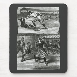 Mousepad Esportes Antigos, Times de Beisebol Feminino Vitor