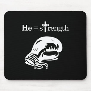 Mousepad Esportes Cristãos, Inspiração Citação Jesus Boxing