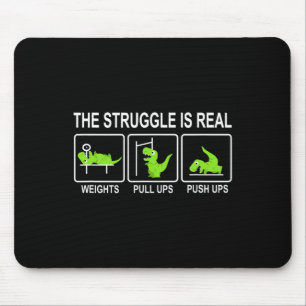 Mousepad Esportes de Dinossauro Engraçado Supino Retiradas