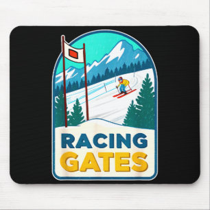 Mousepad Esportes de inverno competitivos portões de corrid