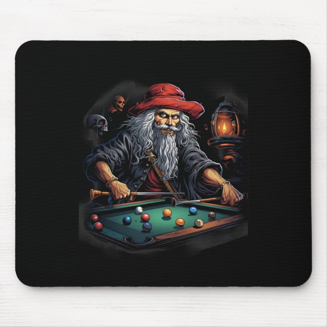 Mousepad Esportes do jogador de Piscina Pirate Billiards (Frente)