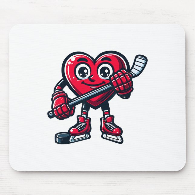 Mousepad Esportes para jogadores de hóquei no gelo do dia d (Frente)