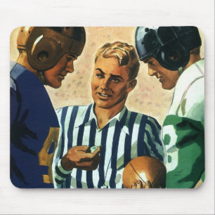 Mousepad Esportes Vintage, Jogadores De Moedas De Futebol