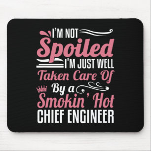Mousepad Esposa Engenheira Chefe Engraçada Namorada Marítim