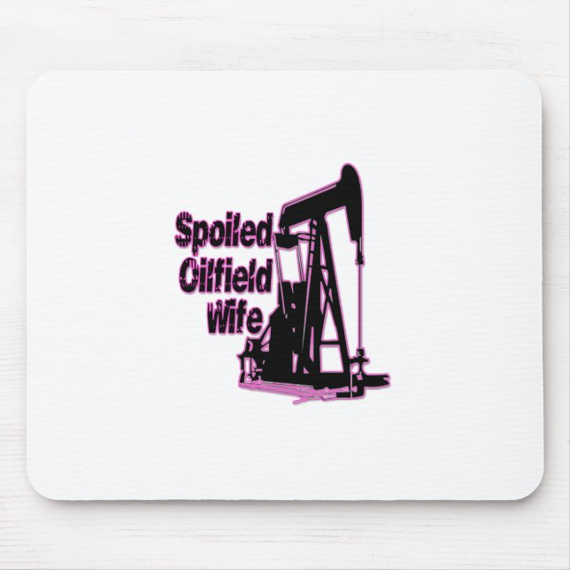 Mousepad Esposa estragada rosa do campo petrolífero (Frente)