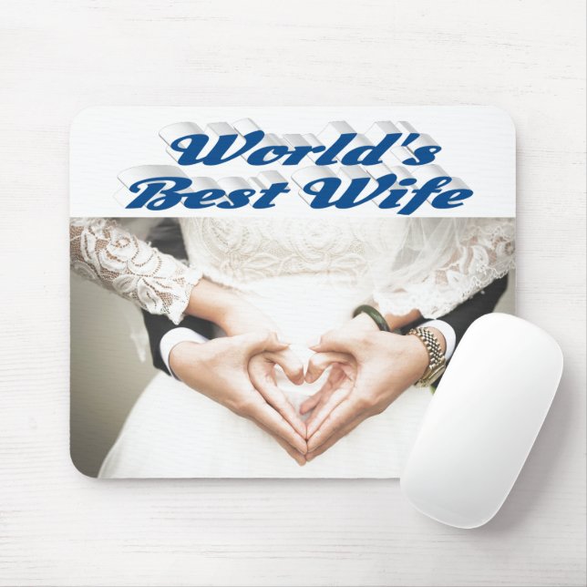 Mousepad Esposa Foto do mar azul (Com mouse)