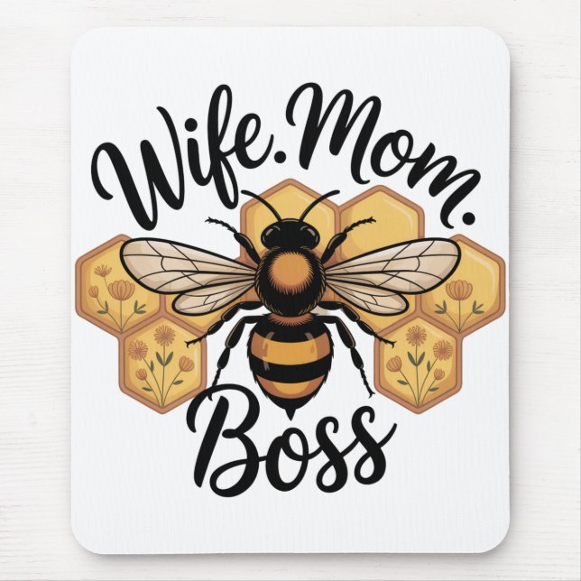 Mousepad Esposa. Mãe. Chefe (Frente)
