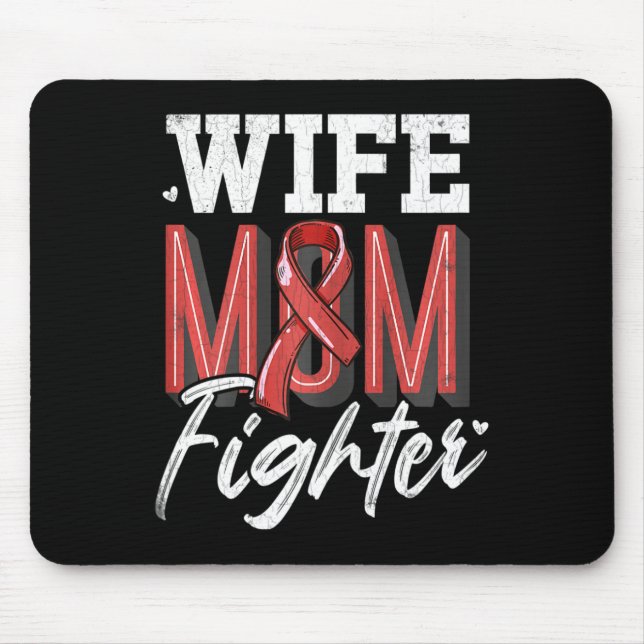 Mousepad Esposa Mãe Combatendo Cérebro Aneurísmo Sensibiliz (Frente)