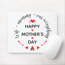 Mousepad Esposa Mamãe Nosso Tudo Doce Dia das Mães