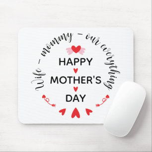 Mousepad Esposa Mamãe Nosso Tudo Doce Dia das Mães