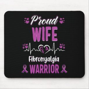 Mousepad Esposa Orgulhosa Fibromialgia Guerreira Sensibiliz