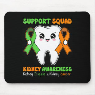 Mousepad Esquadra de apoio à conscientização renal fita de 
