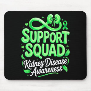 Mousepad Esquadra de apoio à fita verde conscientização sob