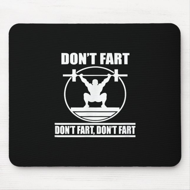 Mousepad Esquadra de Workout Engraçado de Gym Engraçado Não (Frente)