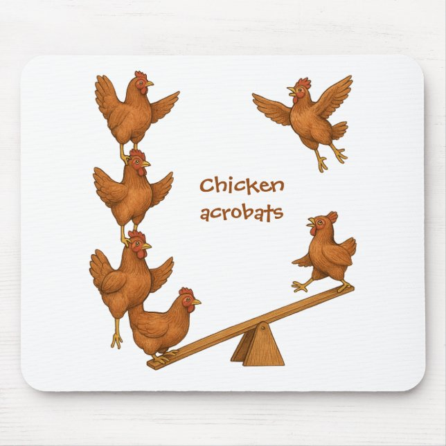 Mousepad Esquadrão acrobático de Frangos Alegres (Frente)