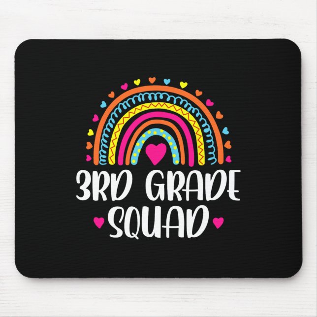 Mousepad Esquadrão da 3ª Série Arco-íris Volta às Aulas Pro (Frente)
