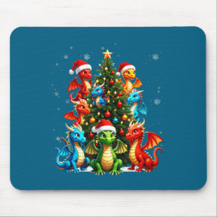 Mousepad Esquadrão da Árvore de Natal do Dragão Chapéu do P