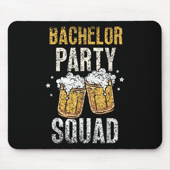 Mousepad Esquadrão da Festa de Despedida de Solteiro Noiva  (Frente)