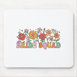 Mousepad Esquadrão da Noiva Flor Silvestre Casamento Grupo 