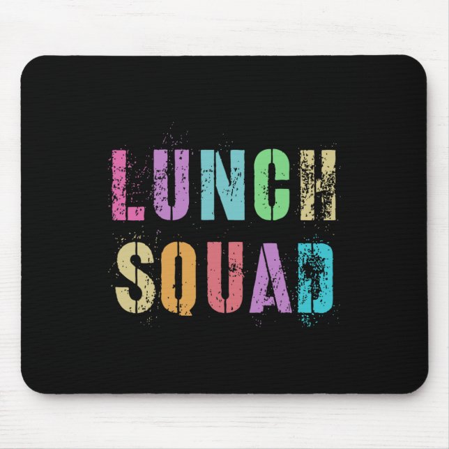 Mousepad Esquadrão De Almoço De Volta Ao Serviço De Comida  (Frente)