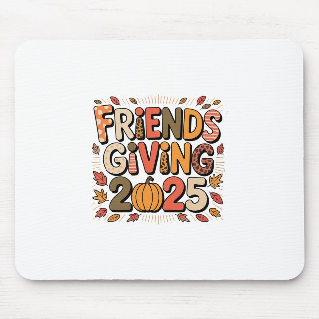 Mousepad Esquadrão de Amigos Dando Ação de Graças de Outono (Frente)