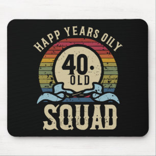 Mousepad Esquadrão de Aniversário de 40 Anos Vintage