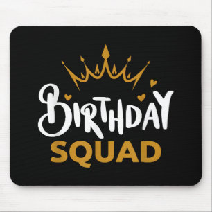 Mousepad Esquadrão de Aniversário Festa Combinando Família