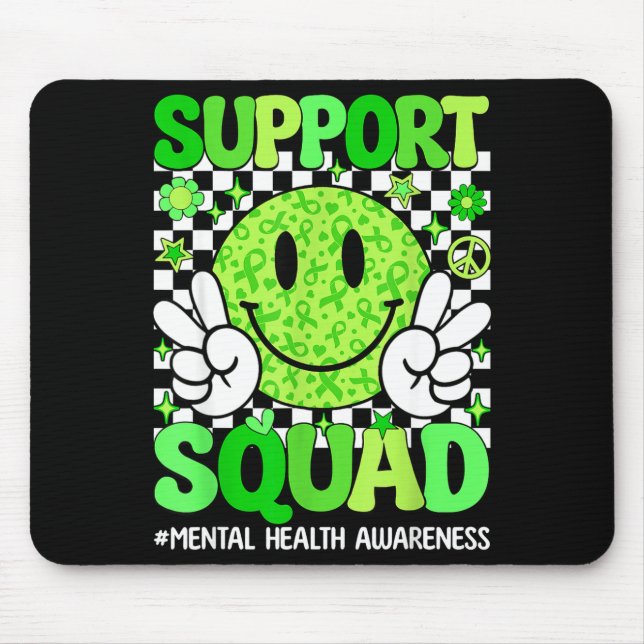 Mousepad Esquadrão de apoio à conscientização sobre saúde m (Frente)