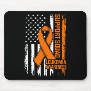 Mousepad Esquadrão de Apoio Fita Laranja Leucemia Câncer de