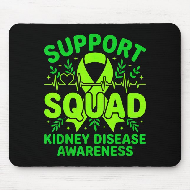 Mousepad Esquadrão de Apoio Fita Verde Doença Renal (Frente)