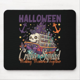 Mousepad Esquadrão de Cruzeiro de Halloween Viagem de Famíl