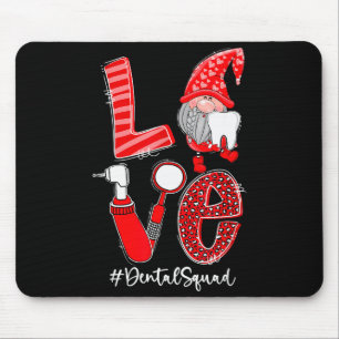 Mousepad Esquadrão de Dentista do Gnomo Engraçado do Dia do