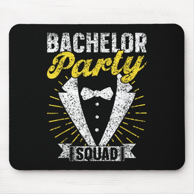 Mousepad Esquadrão de Despedida de Solteiro Equipe do Noivo (Frente)