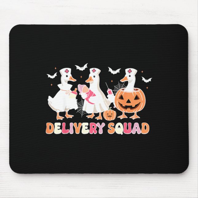 Mousepad Esquadrão de Entrega Ganso de Halloween Trabalho A (Frente)