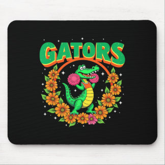 Mousepad Esquadrão de Espírito Cheerleading Gator Floral Re