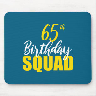Mousepad Esquadrão de festa de aniversário de 65 anos Grupo