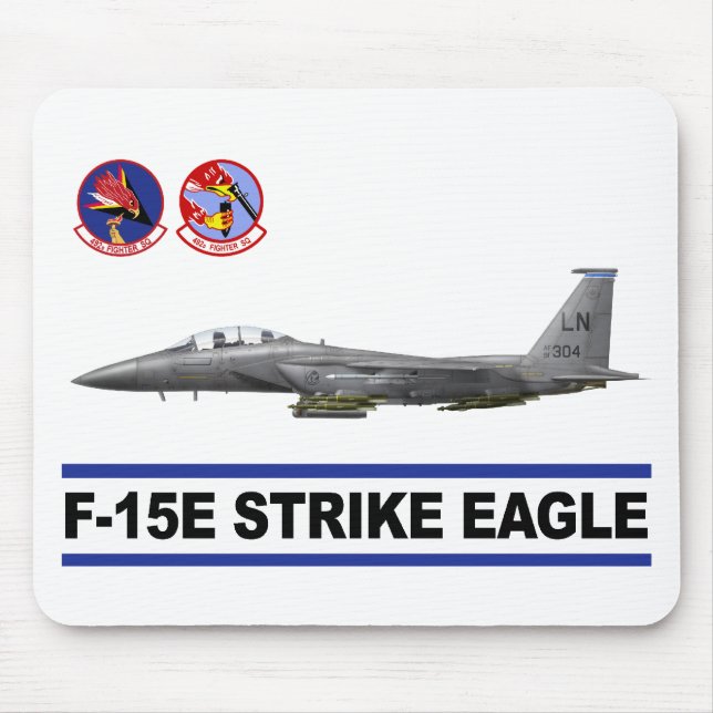 Mousepad Esquadrão de lutador de Eagle da greve de F-15E (Frente)