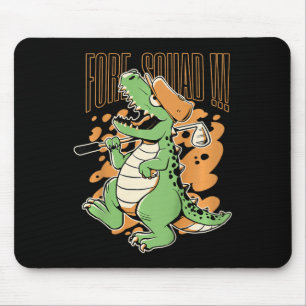 Mousepad Esquadrão Infantil T-rex Dinossauro Golfista Gráfi