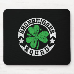 Mousepad Esquadrão Shenanigans Dia de São Patrício Trevo Ir