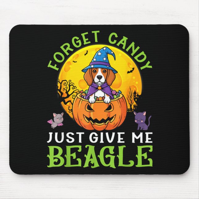 Mousepad Esqueça Doces Dê Cadela Bruxa Neste Halloween (Frente)