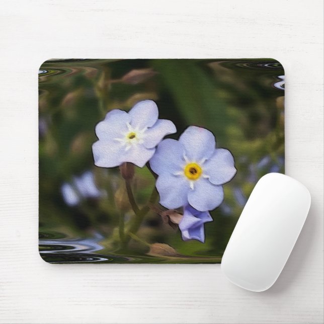 Mousepad Esqueça-me não flores (Com mouse)
