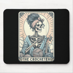 Mousepad Esqueleto A Mãe Crocheteira Carta de Tarot Tricote