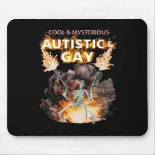 Mousepad Esqueleto Autista e Gay Engraçado Esqueleto Autism