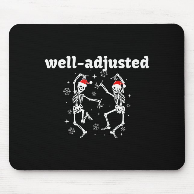 Mousepad Esqueleto Bem Ajustado Chapéu de Papai Noel Quirop (Frente)